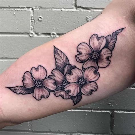 dogwood tattoo|christian flower tattoo.